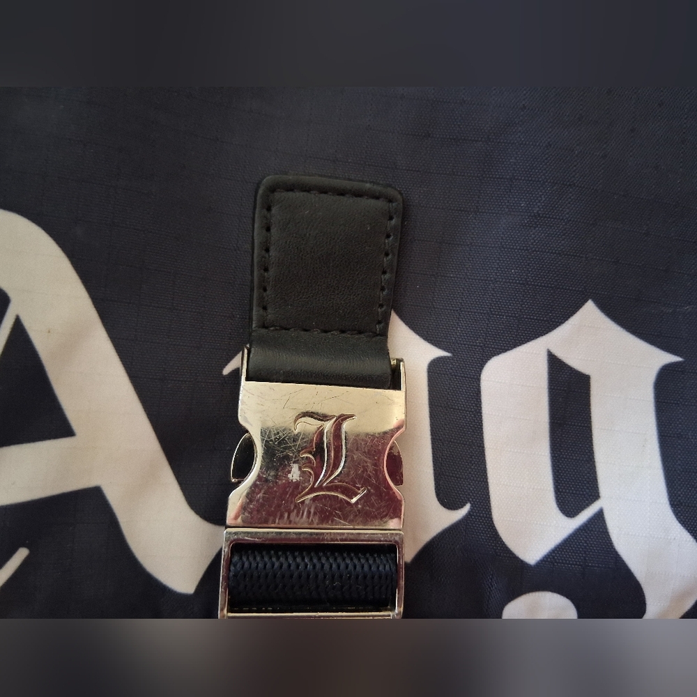 L.A.M.B. x LeSportsac Messenger Bag • Gothic Text Print • Multi‑Pocket Crossbody - Picture 5 of 16